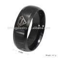 Metall Superman schwarzen Ring, Superman Verlobungsring Schmuck